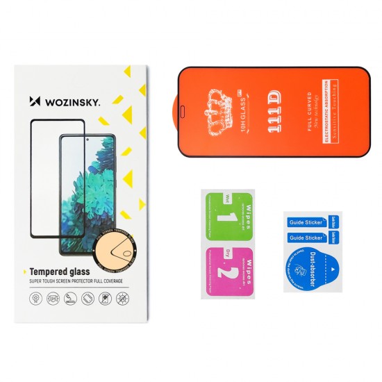 Wozinsky Set of 2x Super Durable Full Glue Tempered Glass Full Screen with Frame Case Friendly Xiaomi Redmi Note 10 / Redmi Note 10S / Redmi Note 11 Global / Redmi Note 11S Global Black