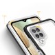 Clear 3in1 Case for Samsung Galaxy A22 4G Frame Gel Cover Black