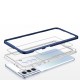 Clear 3in1 Case for Samsung Galaxy S22 + (S22 Plus) Frame Gel Cover Blue