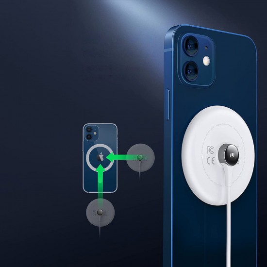 Ugreen CD245 40123 wireless Qi / MagSafe charger 15W with USB-C cable - white