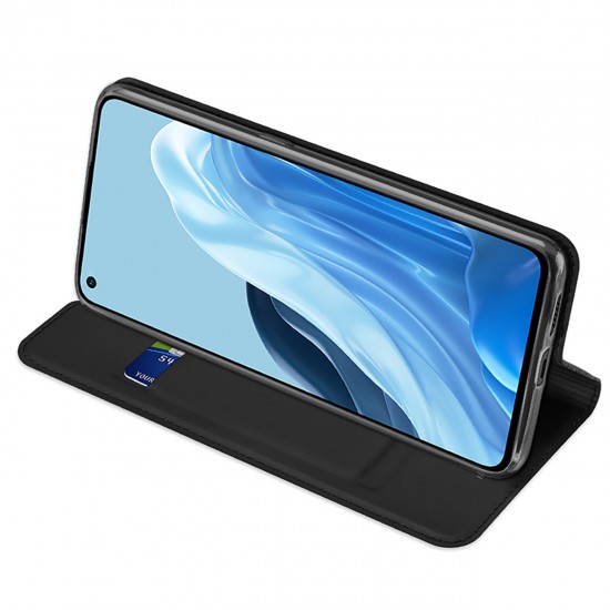 Dux Ducis Skin Pro Holster Case Cover with Flap Oppo Reno7 Pro 5G black