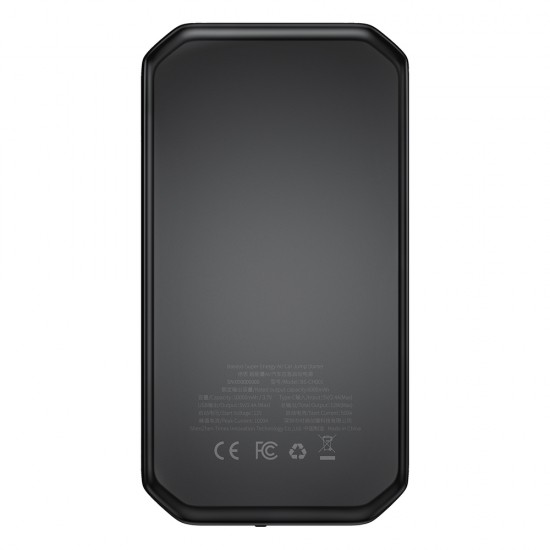 Baseus Power Bank Power Starter Jump Starter 10000mAh 12V (1000A / 500A) power bank + crocodile clips black (CGNL020101)