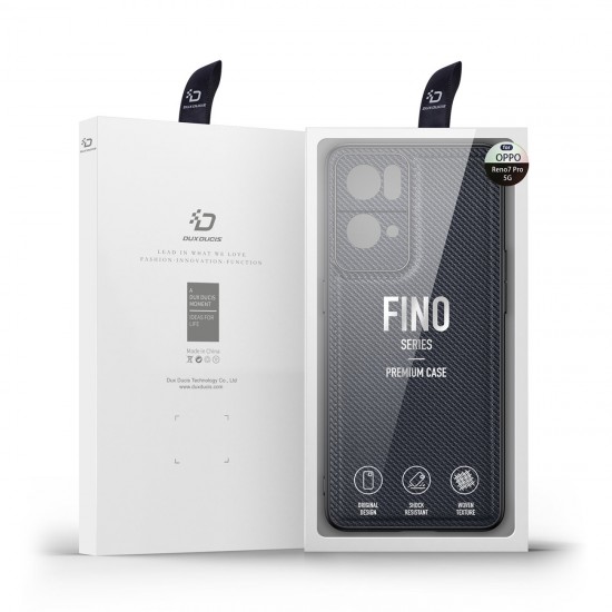 Dux Ducis Fino case cover covered with nylon material Oppo Reno7 Pro 5G black