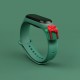 Strap Xmas for Xiaomi Mi Band 3 / 4 Christmas Silicone Strap Bracelet with Gift - Dark Green