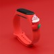 Strap Xmas for Xiaomi Mi Band 3 / 4 Christmas Silicone Strap Bracelet with Sock - Red