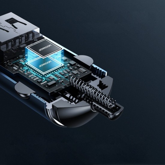 Joyroom Fast Car Charger USB Type C / USB 45W 5A Power Delivery Quick Charge 3.0 AFC SCP Gray (C-A35)