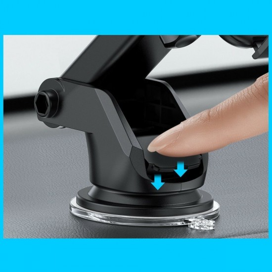 Joyroom car phone holder with telescopic extendable arm for dashboard and windshield black (JR-ZS259)
