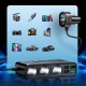 Joyroom JR-CL06 9in1 car charger 154W 5x USB-A / USB-C / 3x cigarette lighter socket PD QC PPS - black