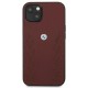 BMW Leather Curve Perforate Case for iPhone 13 - Red