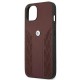 BMW Leather Curve Perforate Case for iPhone 13 - Red