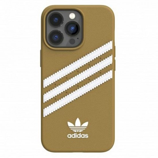 Adidas OR Molded Case PU for iPhone 13 Pro / iPhone 13 - Beige and Gold