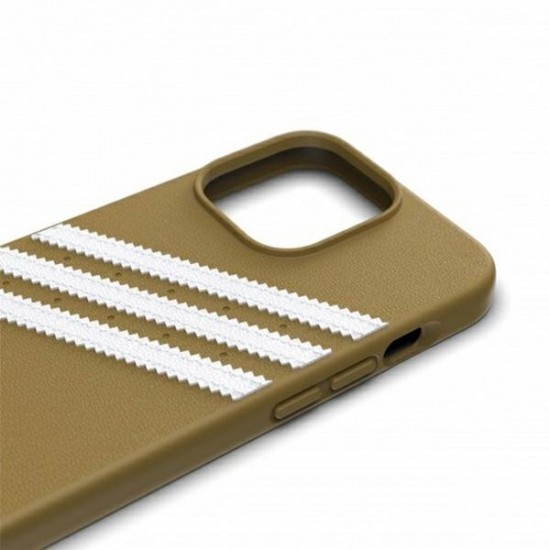Adidas OR Molded Case PU for iPhone 13 Pro / iPhone 13 - Beige and Gold