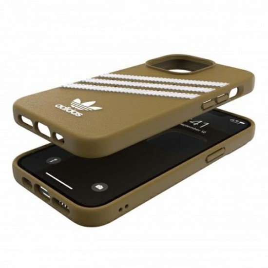 Adidas OR Molded Case PU for iPhone 13 Pro / iPhone 13 - Beige and Gold