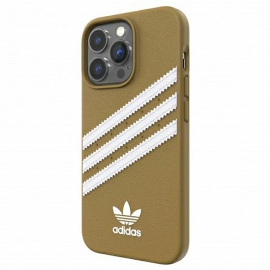 Adidas OR Molded Case PU for iPhone 13 Pro Max - Beige and Gold