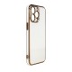 Lighting Color Case for Samsung Galaxy A13 5G gold frame gel cover white
