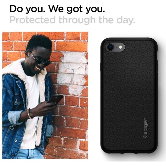 Spigen Liquid Air Case for iPhone 7 / 8 / SE 2020 / SE 2022 - Black