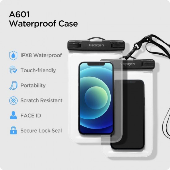 Spigen Spigen Aqua Shield A601 case waterproof IPX8 - transparent 2 pcs.