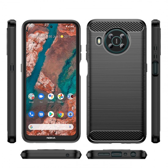 Carbon Case Flexible cover for Nokia X100 black