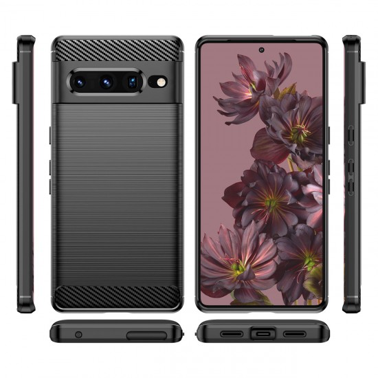 Carbon Case Flexible cover for Google Pixel 7 Pro black