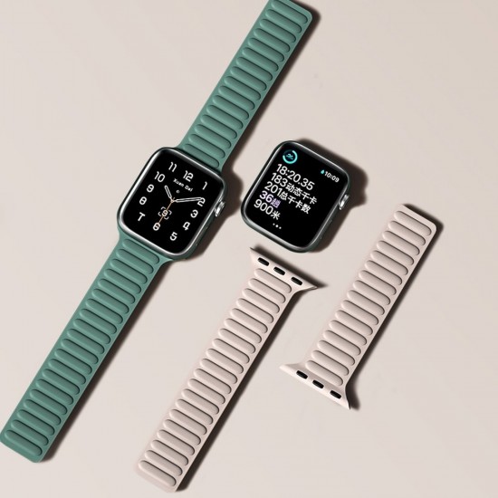 Magnetic Strap Magnetic Strap Bracelet for Apple Watch 45mm - Red
