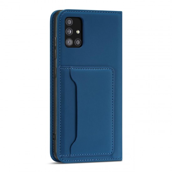 Magnet Card Case for Xiaomi Redmi Note 11 Pro Pouch Card Wallet Card Holder Blue