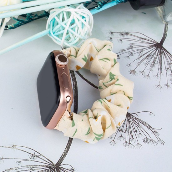 Fabric Apple Watch Band 42/44/45mm Strap Bracelet Elastic Band - Yellow