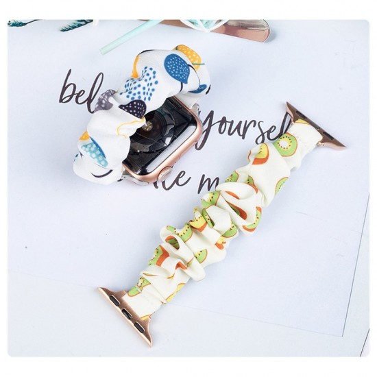 Fabric Apple Watch Band 42/44/45mm Strap Bracelet Elastic Band - Blue