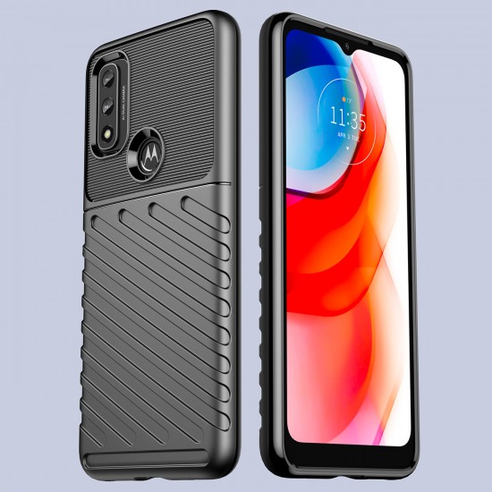 Thunder Case flexible armored cover for Motorola Moto G Play 2022 black