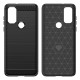 Carbon Case Flexible Cover Sleeve Motorola Moto G Play 2022 black