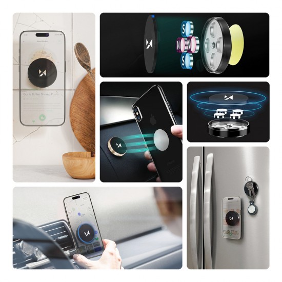 Wozinsky Self-Adhesive Magnetic Car Dashboard Mount Black (WMH-02)