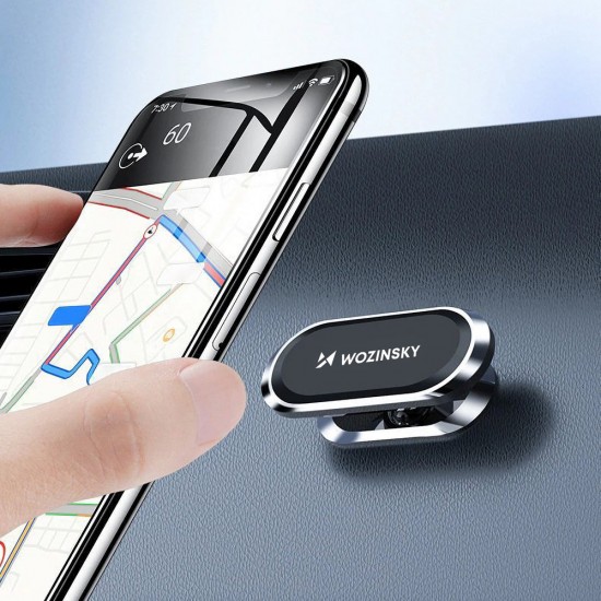 Wozinsky Self-Adhesive Magnetic Car Mount 360 for Dashboard Silver (WMH-06)