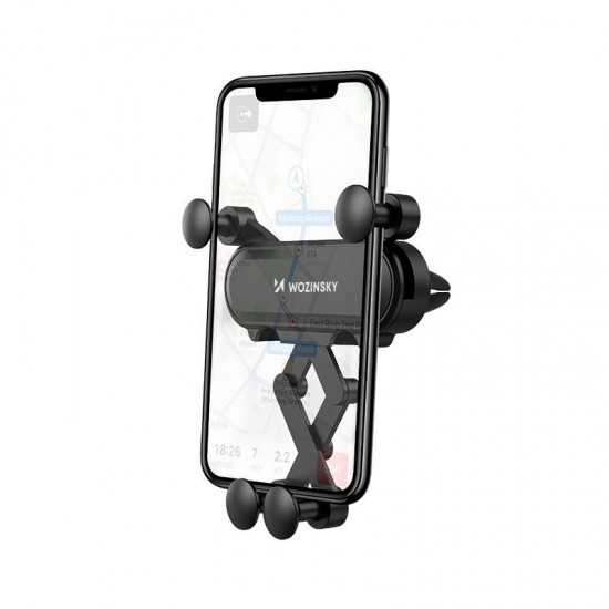 Wozinsky gravity car phone holder for air vent black (WCH-05)