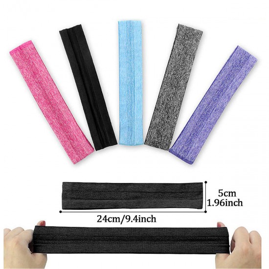 Elastic fabric headband for running fitness orange