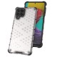 Honeycomb case armored cover with a gel frame for Samsung Galaxy M53 5G transparent