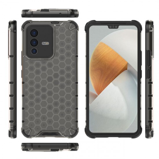 Honeycomb case armored cover with a gel frame Vivo V23 5G black