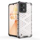 Honeycomb case armored cover with a gel frame Realme C31 transparent