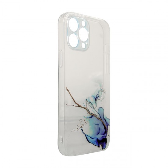 Marble Case for iPhone 12 Pro Gel Cover Marble Blue