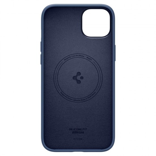 Spigen Silicone Fit Mag Case with MagSafe for iPhone 14 Plus - Blue