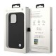 BMW Silicone Metal Logo Case for iPhone 14 Pro Max - Black