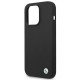BMW Silicone Metal Logo Case for iPhone 14 Pro Max - Black