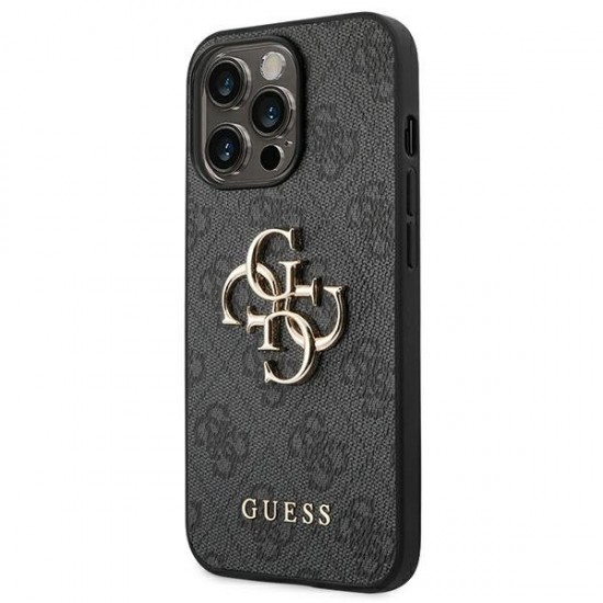 Guess 4G Big Metal Logo Case for iPhone 14 Pro - Gray