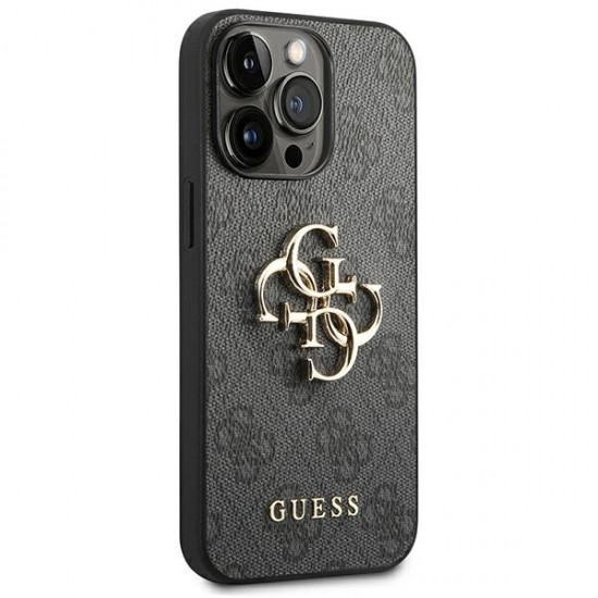 Guess 4G Big Metal Logo Case for iPhone 14 Pro - Gray