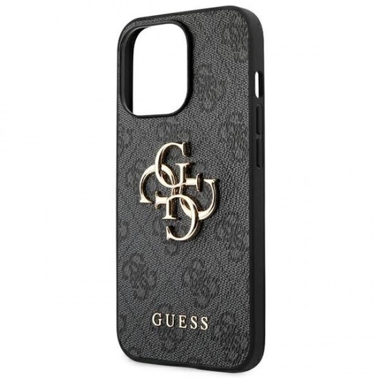 Guess 4G Big Metal Logo Case for iPhone 14 Pro - Gray