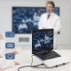 Choetech stand multifunctional station for laptop PD / USB-C HDMI (4K / 30Hz) / 2xUSB-A / 1xUSB-C / 1xSD / 1xTF black (HUB-M43)