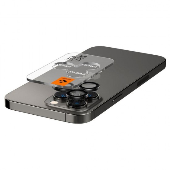 Spigen Glas.tR EZ Fit Optik Camera Protector for iPhone 14 Pro / Pro Max / 15 Pro / Pro Max / 16 Pro / Pro Max 17 Pro / 17 Pro Max - Black 2 pcs.