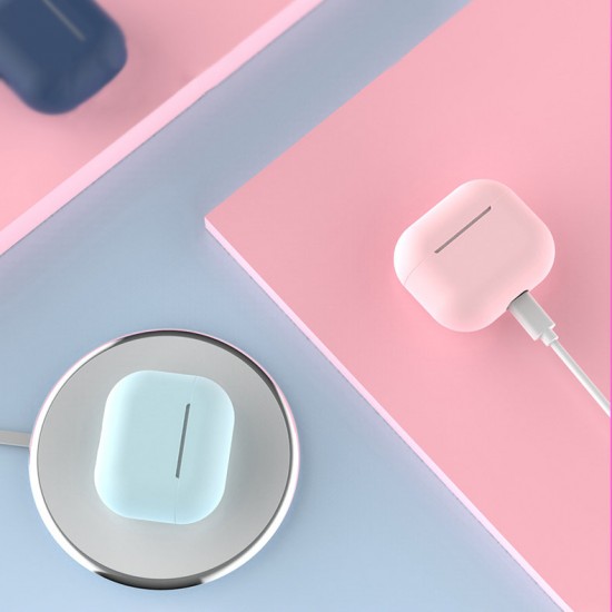 Case for AirPods 3 silicone soft cover for headphones white (case C)