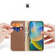 Dux Ducis Hivo Leather Flip Cover Genuine Leather Wallet for Cards and Documents iPhone 14 Pro Brown