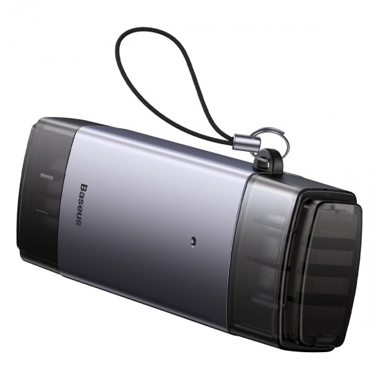 Baseus Lite Series USB-A/USB-C 3.0 SD/TF Card Reader - Gray