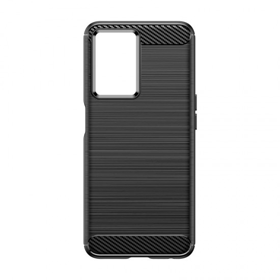 Carbon Case Cover for Oppo A57 5G / A57 / A77 5G / A77 / K10 5G, Realme V23 5G / Narzo 50 5G / Q5i 5G Flexible Silicone Carbon Cover Black