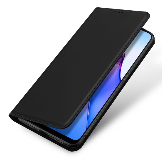 Dux Ducis Skin Pro case for Oppo Reno 8 flip cover card wallet stand black